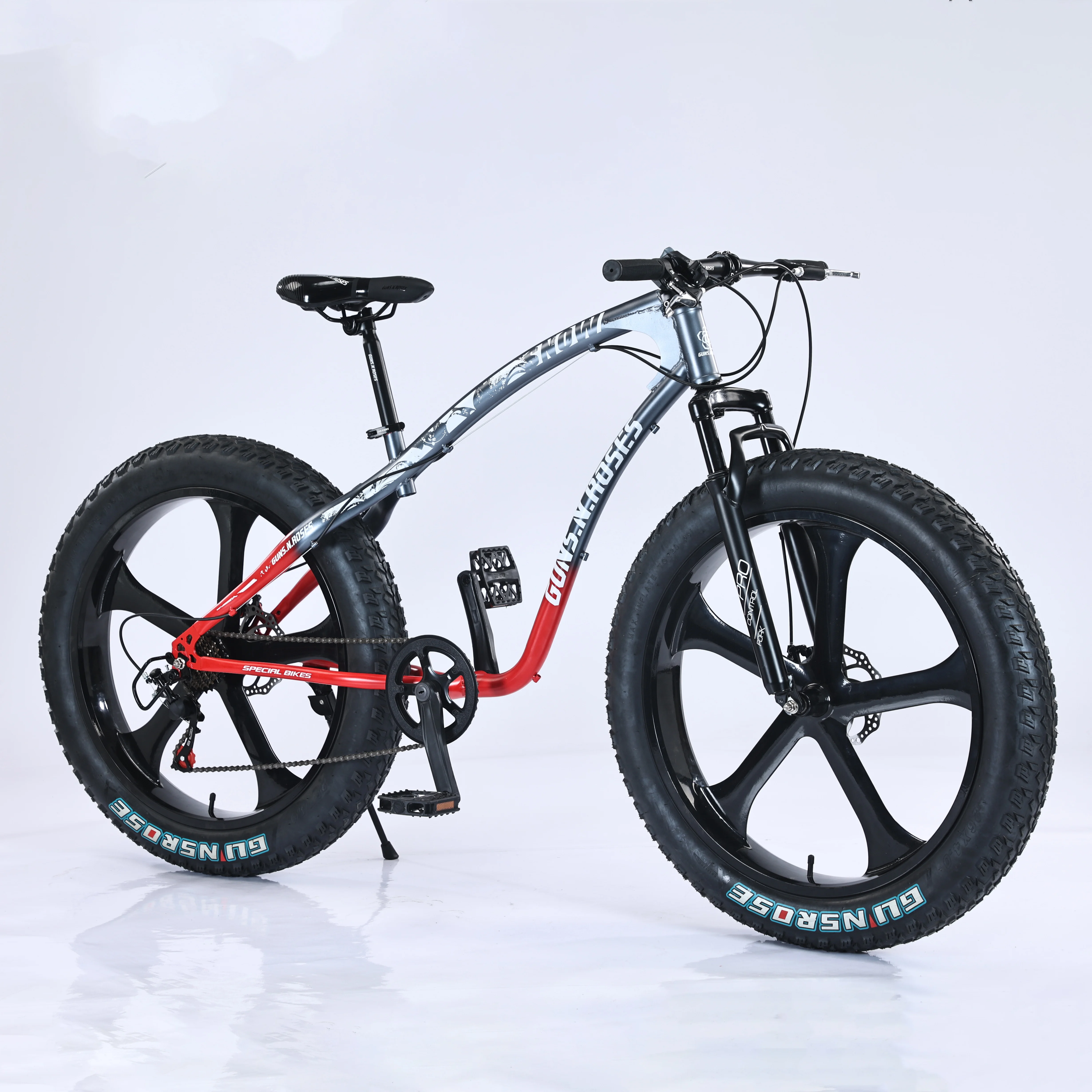 OEM Hi-ten Steel Air Fat Tire Mountain Bicycle Cost-Effective 26-Inch 21-Speed MTB Cycle Aluminum Alloy Fork Carbon Steel Frame