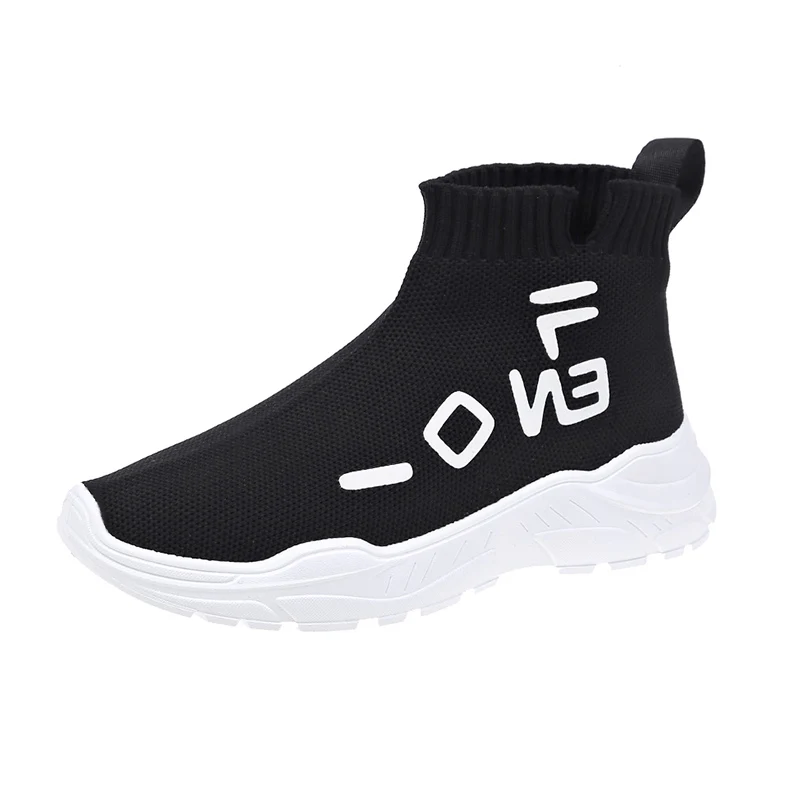 
Luminous high-top casual fly weaving socks ladies sneaker women 