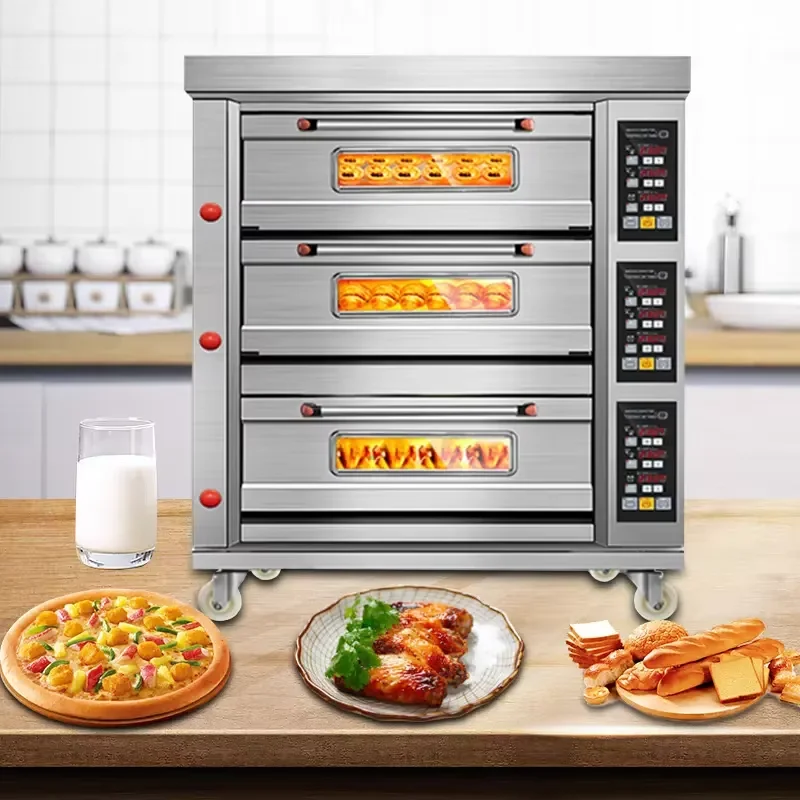 Gas Bakery baking oven equipment for baking maxi oven pizza oven biscuits and Bakery