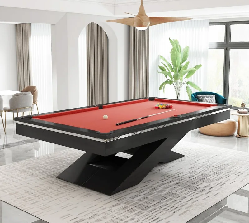 Hot Sales Modern Luxury Style Solid Wood and Slate Bed 8FT 9FT Pool Billiard Tables for Indoor Game