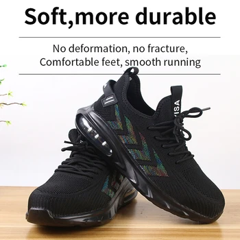 New arrival Mountaineering Breathable Safe steel toe Sport Safety Shoes for Men working industrial