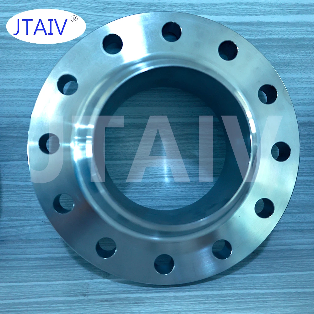 JTAIV SS 304 316 Acceptable Customized Size Stainless Steel Fittings Long Weld Neck Flange Pipe Flange