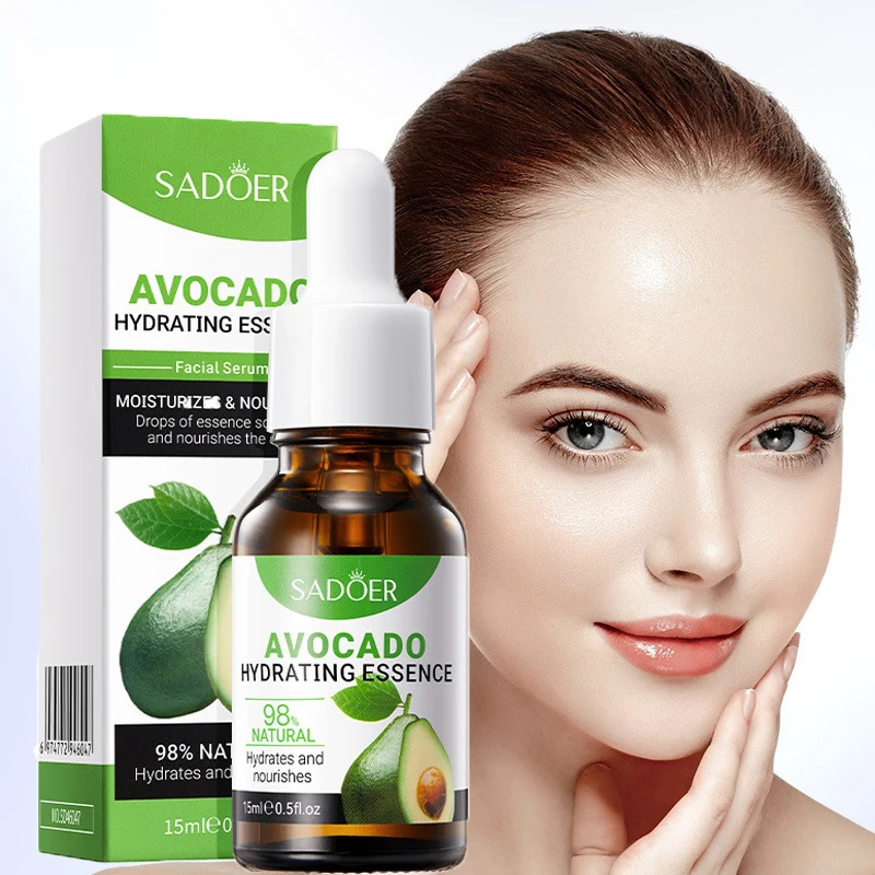 15ml Avocado Cosmetics Shrinking Pores Facial Skin Care Products Hydrating Moisturizer Serum Face Skin Care Serum