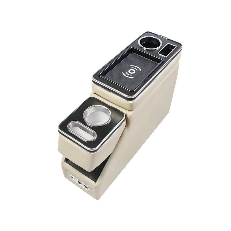 Widely used in commercial vehicles second row storage box high-grade cup holder, car handrail box special modification