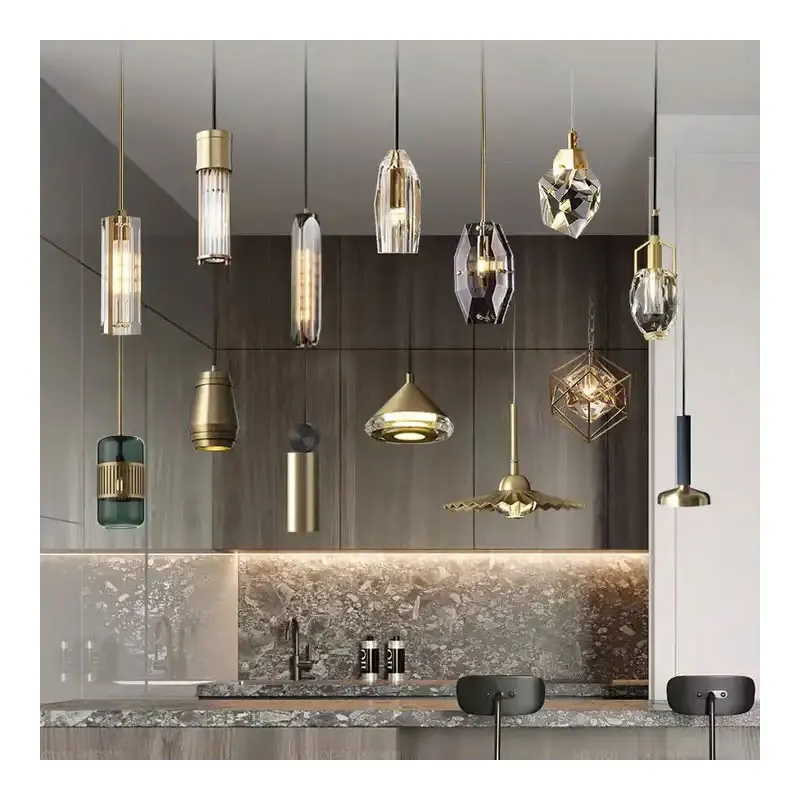 Vintage retro glass pendant light living room restaurant sphere  hotel decoration led glass ball pendant light