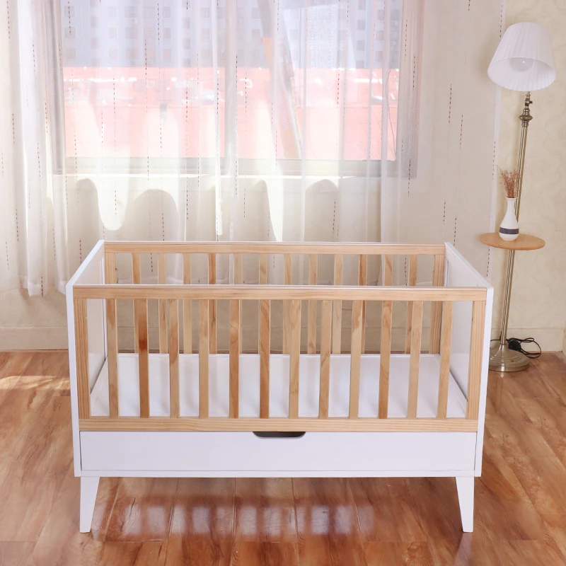 
Factory Multifunction Wooden Baby Sleeping Crib with Drawer 