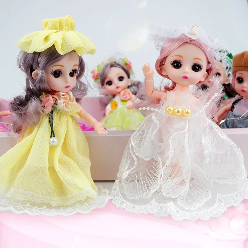 WYK 16CM BJD Dolls Fashion Cute Make-up Toy Beauty Doll For Birthday Gifts Set 13 Movable Jointed Girl Boy Toys