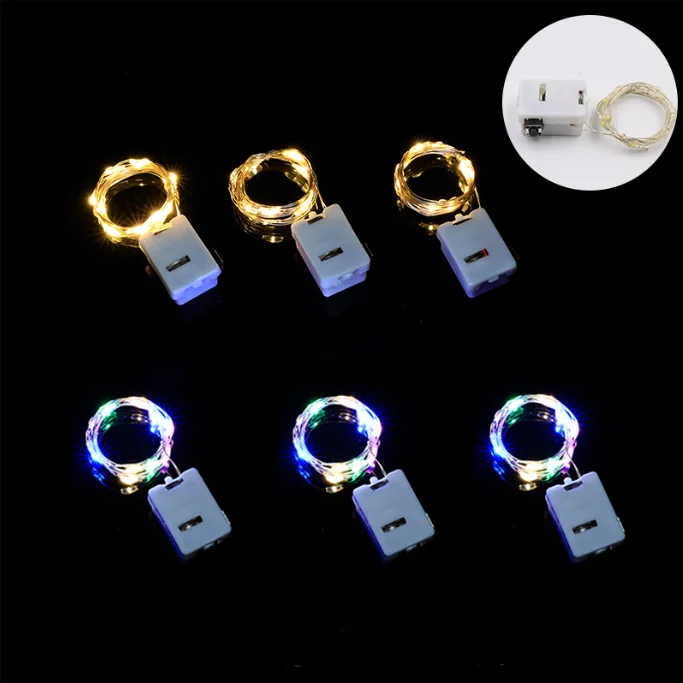 Leds Mini Micro Copper Wire Light Battery Operated 1M 10Leds 2M 20Led 3M 30 Led Festival Strip String Fairy Lights