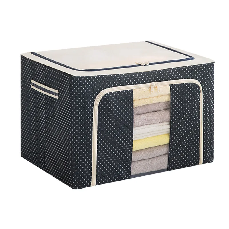 Steel Frame Folding Clothes Towel Storage Box Fabric Storage Boxes & Bins Transparent Large Oxford Cloth Foldable Square Modern