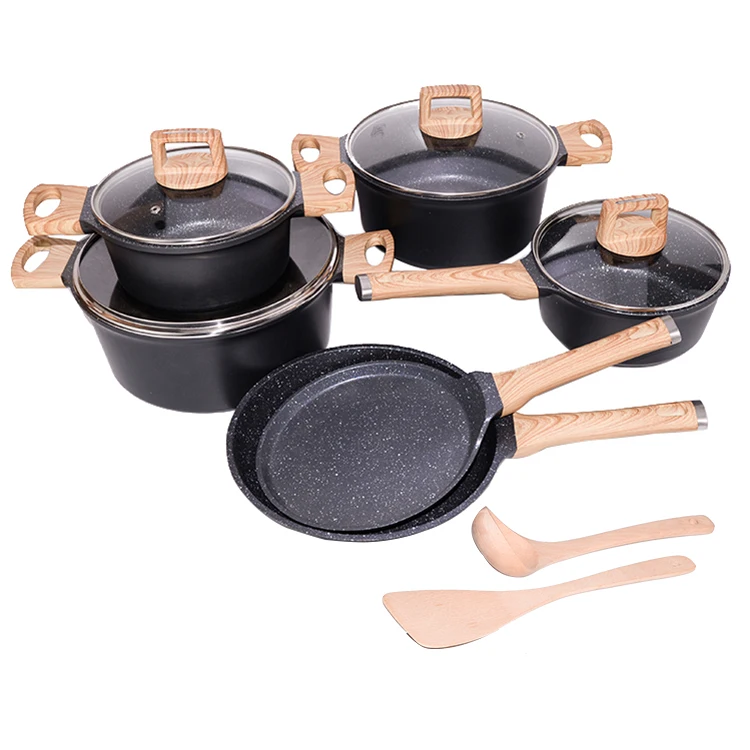  Кухонная посуда Frypan кованые алюминиевые наборы антипригарная