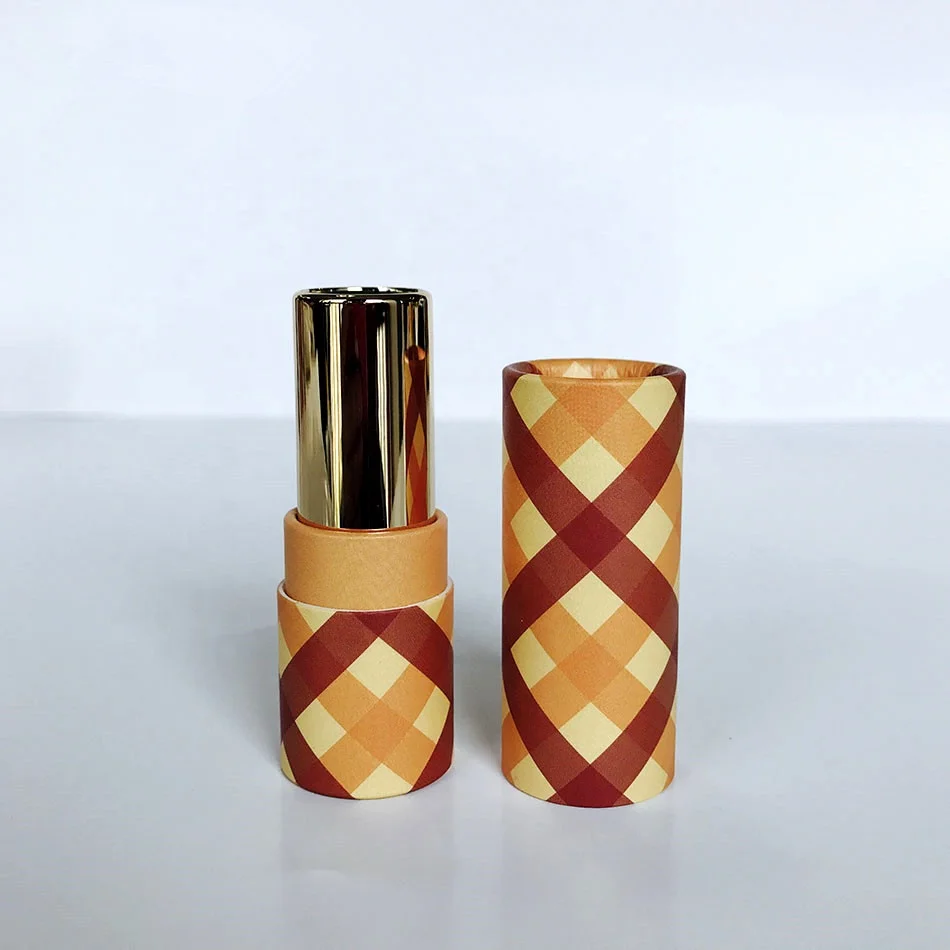 Экологичная пустая Косметическая губная помада картонная упаковка изысканный на заказ бумажная трубка