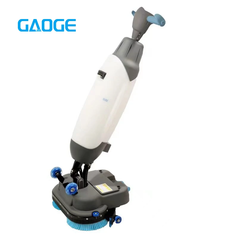 Gaoge Factory Wholesale GA02 Double Brushes DC-36V Li-ion Battery Mini Hand Push Walk Behind Auto Floor Scrubber