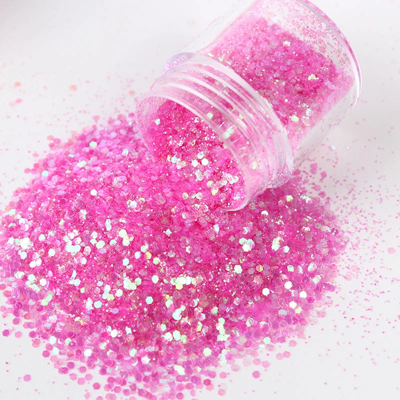 Wholesale High Quality pink Block Blend Polyester Bulk Cosmetics Holographic Glitter for Nail Art, Holiday Decorations