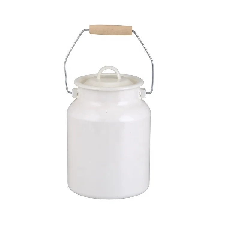 Zhili 518D Enamel Milk Pail White Enamel Bucket Enamel Milk Bucket