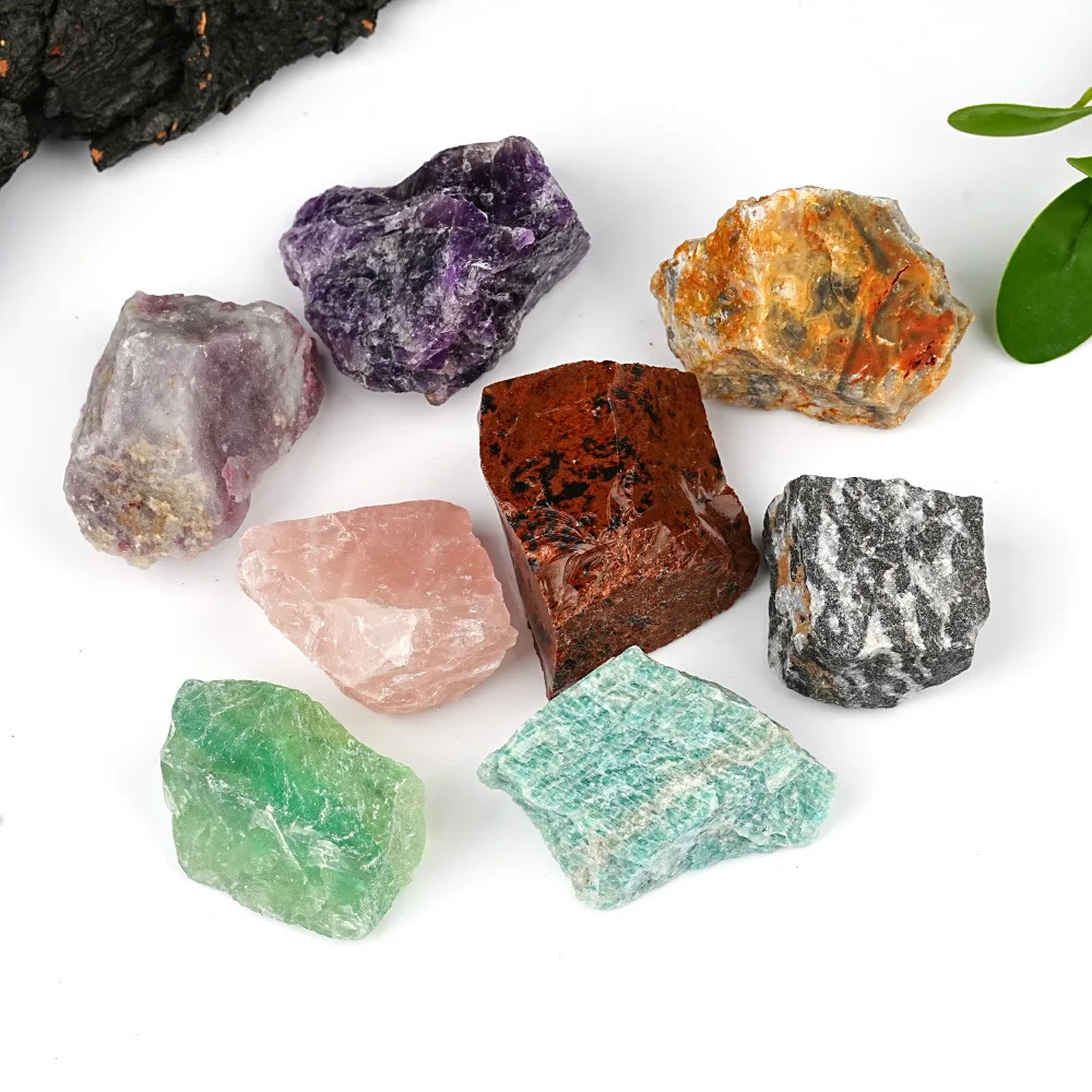 Wholesale Bulk 7 Chakras Natural Rough Stone Raw Gemstones Irregular Healing Rose Quartz Crystal Stone