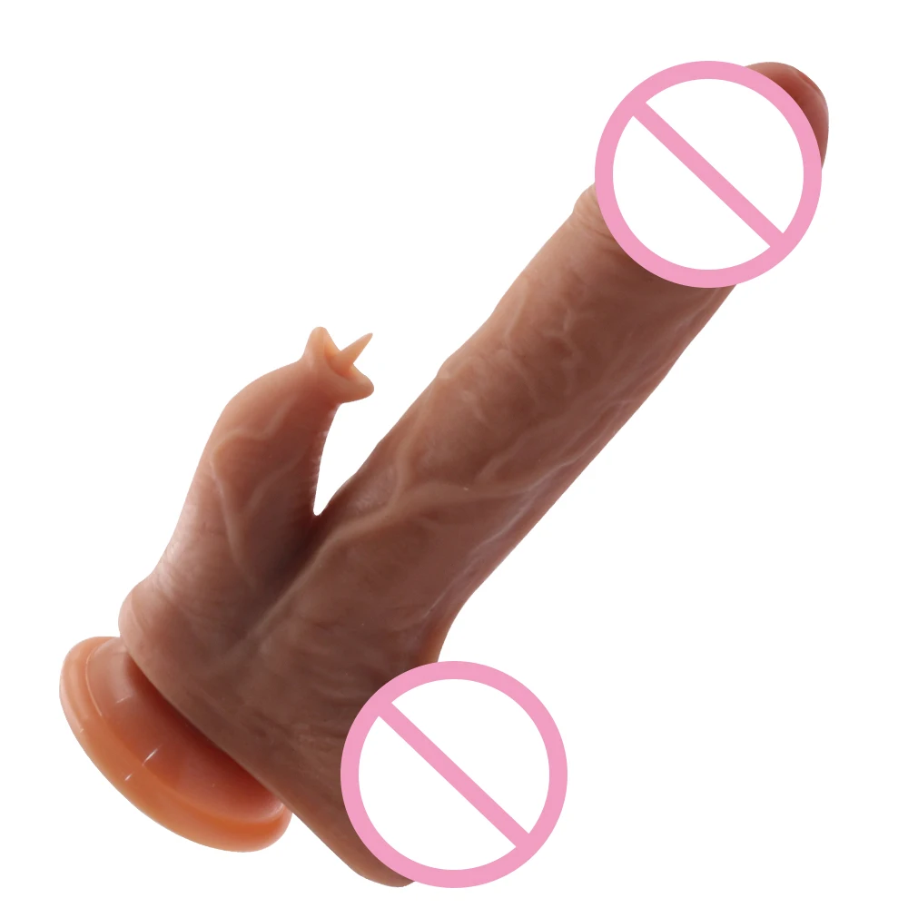 Top Sale Liquid Silicone Heating G-spot Vibrating Remote Control Telescopic Dildo Realistic Women Dildos