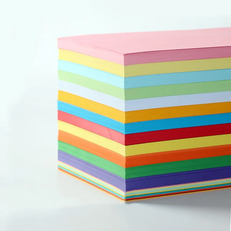 High Quality Office 70gsm 80gsm 100sheets Plain Colored Paper Colorful Cardstock Paper A4 Size