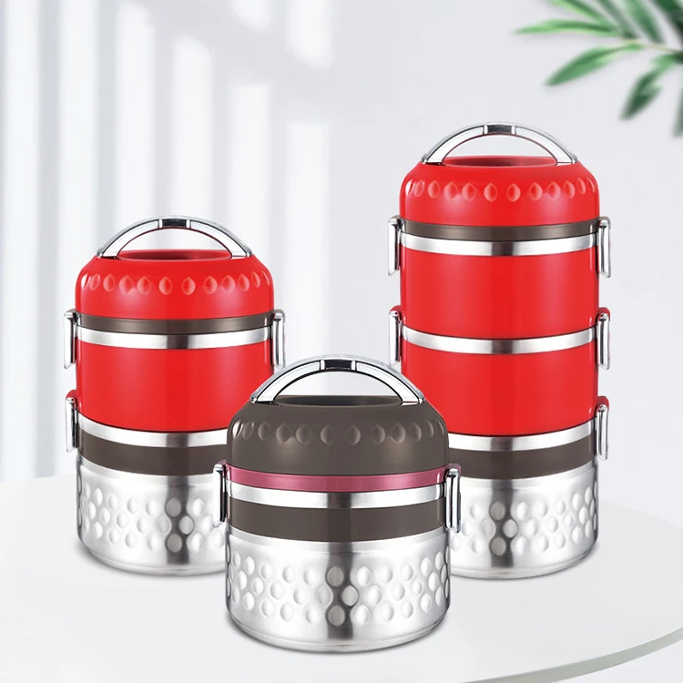 Портативный Ланч-бокс Bento изолированный 304 из нержавеющей Стали Tiffin многоразовая подставка для еды Lonchera