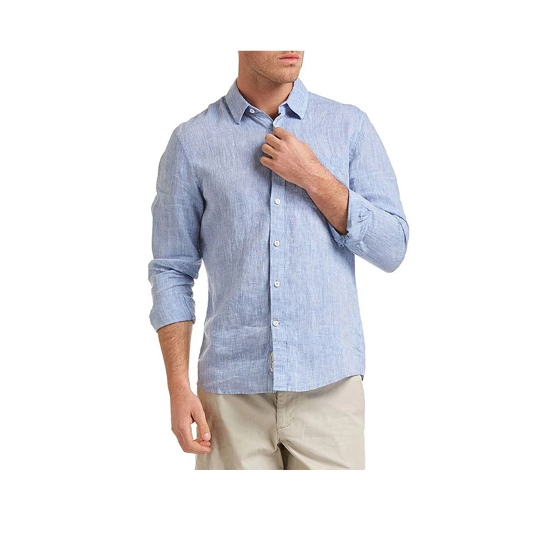 Shirt factory custom 100% cotton long sleeve wholesale plain flannel shirt men