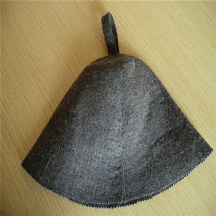 Custom high quality 100% wool russian felt sauna hat