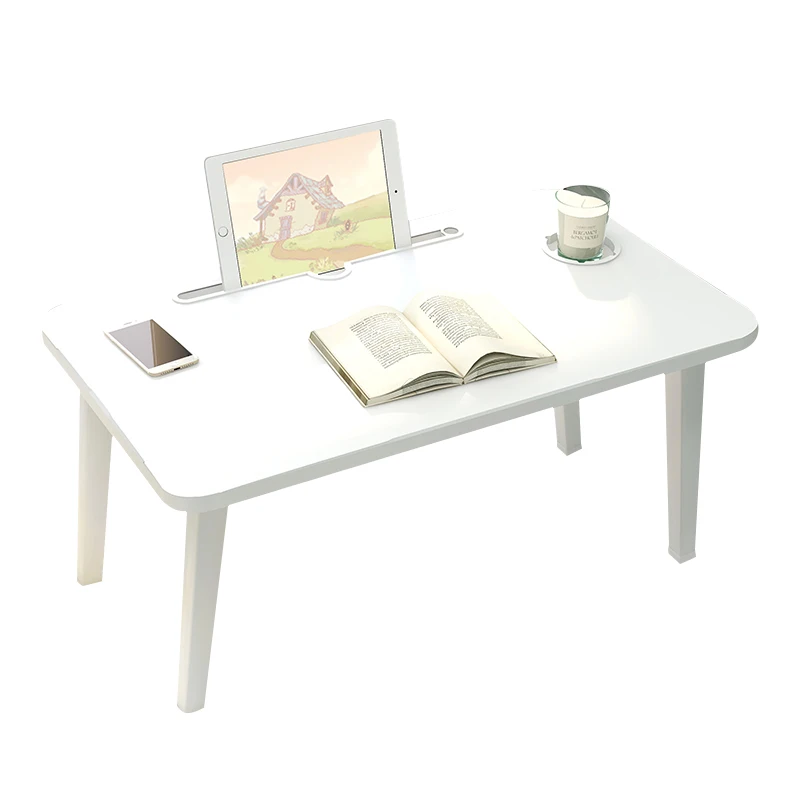 Daily use Computer gaming desk plastic top with drawers metal legs holder of cups and tablet laptop table