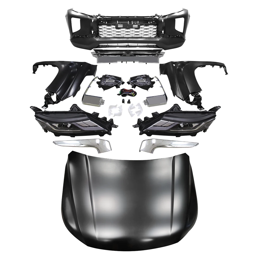 OEM модель facelitf, деталь кузова, комплект кузова бампера для mitsubishi triton l200 2015, обновление переднего бампера до 2019 2020 2021