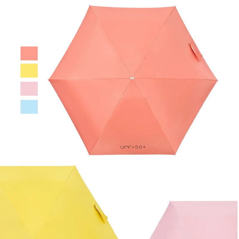 Drop Shipping personalized black UV coating pongee mini capsule pocket umbrella