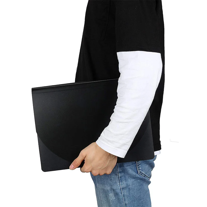 12 Pockets Expanding File Folder A4 Letter Size Portable Document Holder Black Filing Folder Desk Storage Accordion File Folder