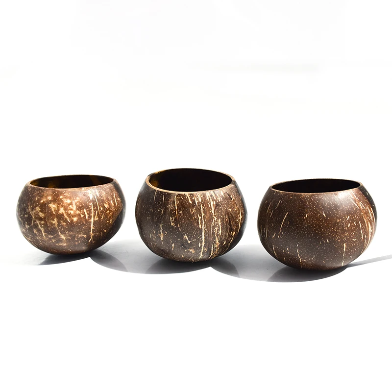 Aroma Candle Coconut Empty Shell Container Empty Jar Candle Holder Natural Coconut Wood Bowl Creative Decorative Ornament Gift