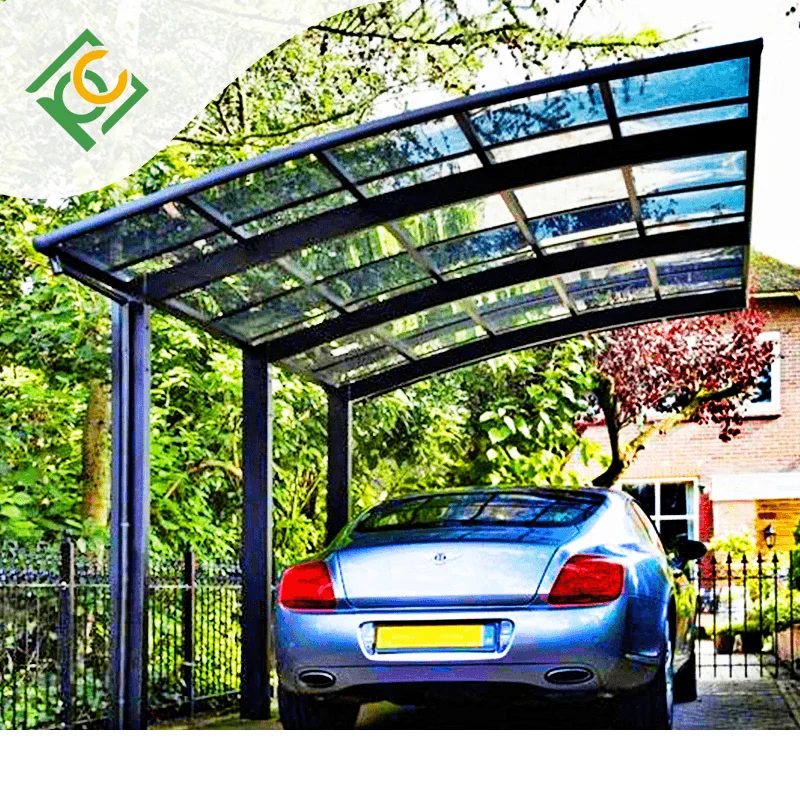 Modern Carport/garages/Car Parking Shed with Aluminum frame Polycarbonate roof