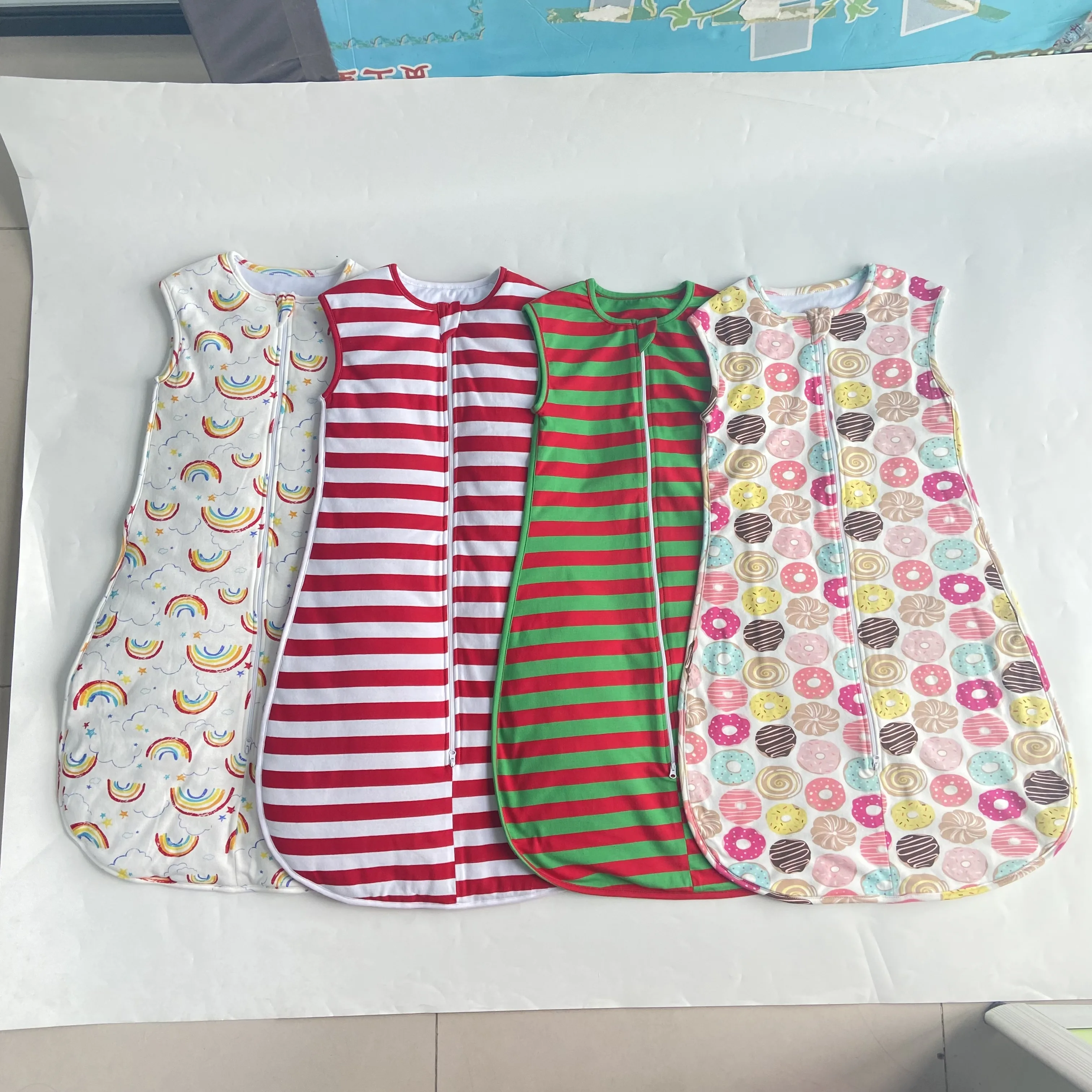 custom  two ways zipper sleeping bag for baby  bamboo boy baby sleeping sack blanket organic cotton baby sleeping sack