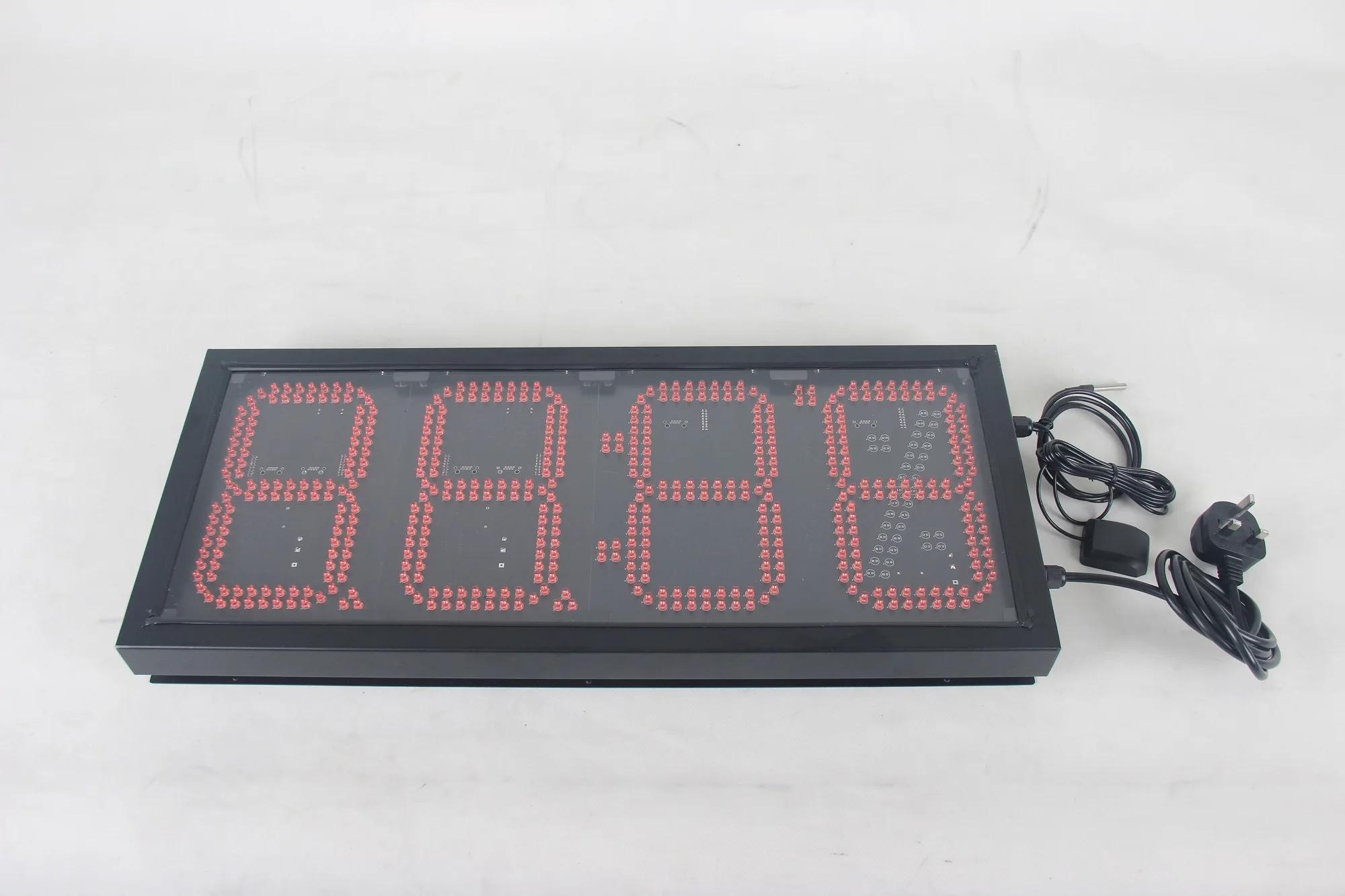 8Inch 8888 Small Led Clock 7 Segment Digital Number Display Board Led Time And Temperature Sign