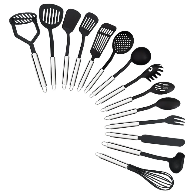 
Nylon Utensils Utensil Set Stainless Steel Kitchenware Cookware Kitche Tools Kitchen Accessories 