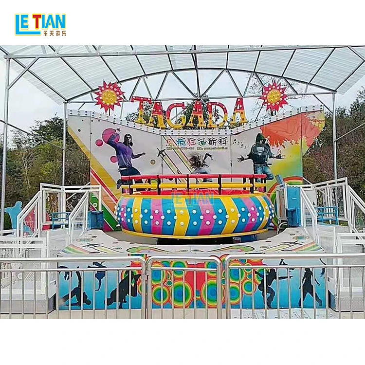 Factory price attractions disco turntable used in amusement park 10 seats crazy disco tagada rides
