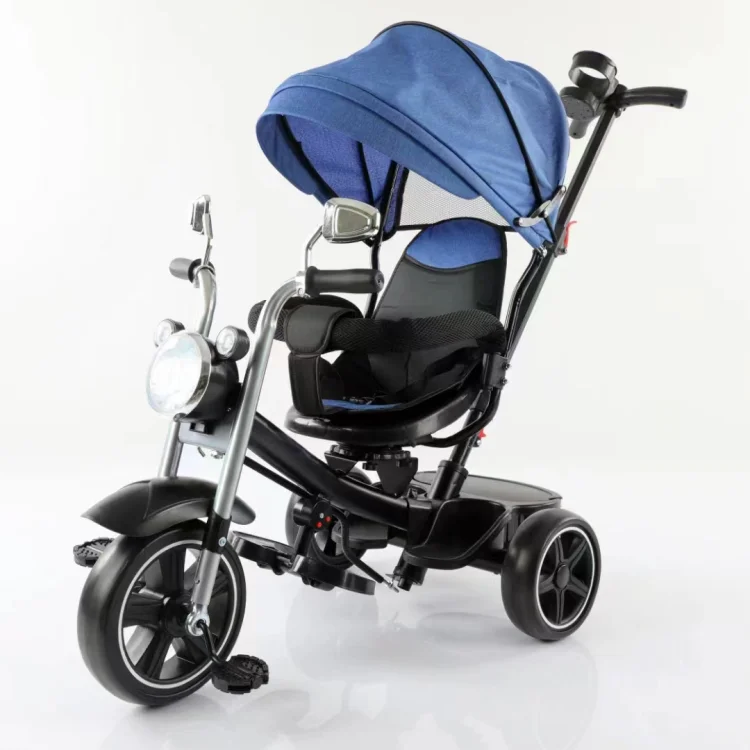 New Multi-functional Four-in-one Baby Tricycle Can Be Rotated and Can Lie Down for 1-6-year-old Folding Stroller