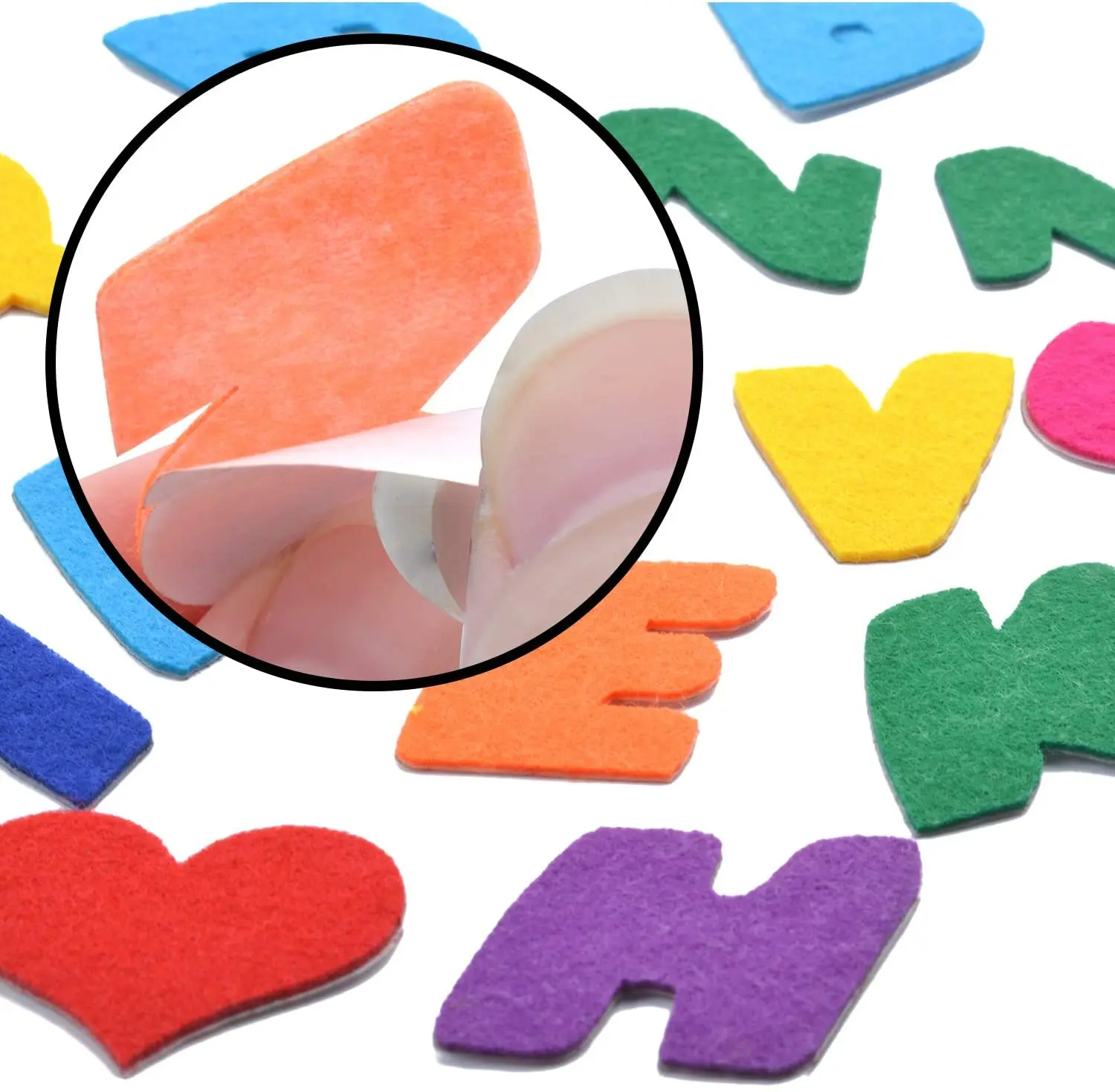 
Toddler Montessori Educational Toys Self Adhesive Felt Letter Mexican Uppercase Alphapet Felt Letters for DIY Crafts quiet book 