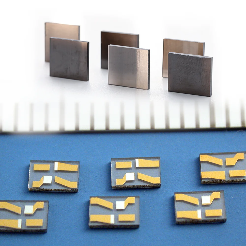 Customized size synthetic 12mm 3x3 cutter raw material yellow brown CVD diamond