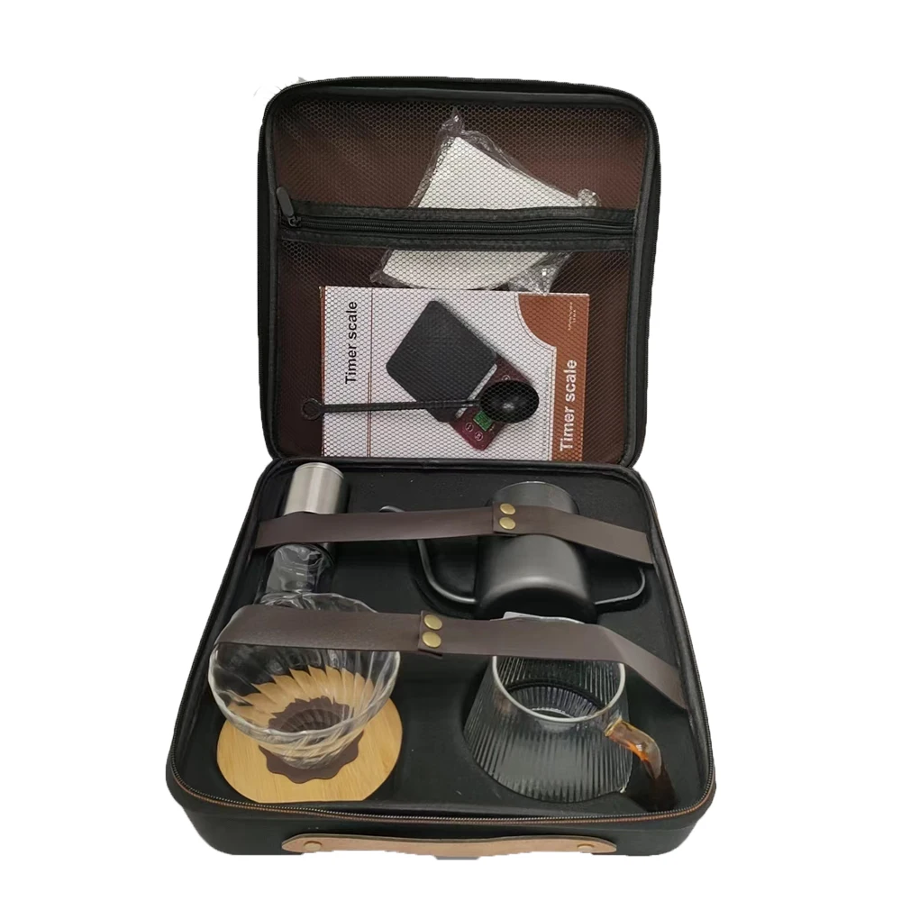Coffee Set for Home Cafe Restaurant Camping Convenient Easy Carry Coffee Kit