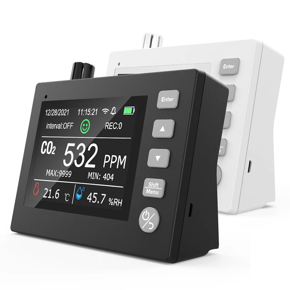 4.0LCD carbon dioxide gas detector gas analyzers co2 meter air quality detector  co2 monitor TUYA and WIFI sensor 8 co2 meter