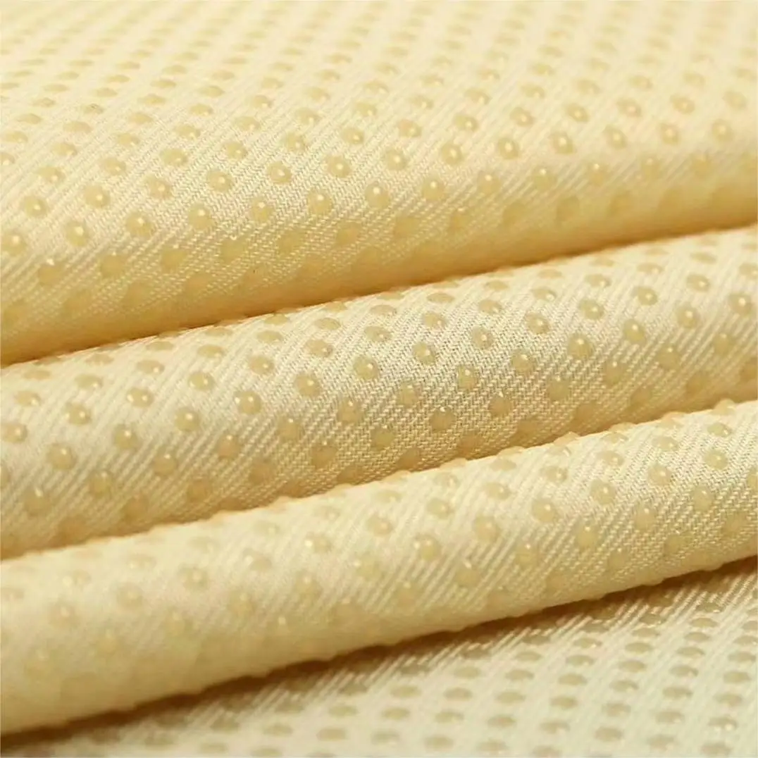 Polyester PVC/Silicone antislip  fabric pet dog kennel cushion dotted non-slip fabric for carpet
