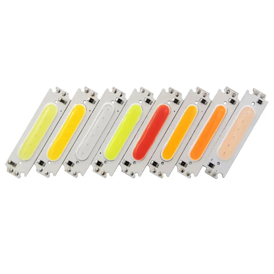 60mm 2W COB LED Strip Small Panel Light 12V White Blue Red Green Pink Purple Orange Color LED Module Lamp for DIY Decor Lighting