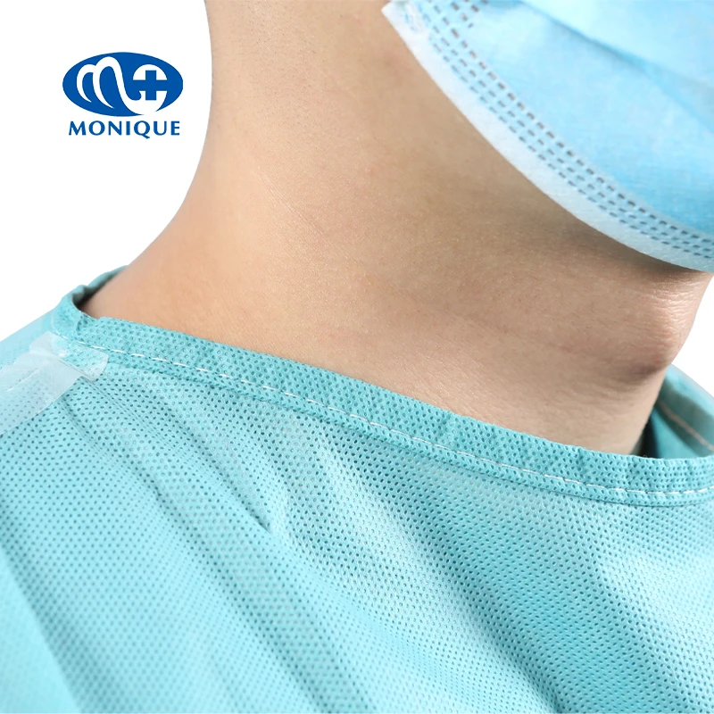 Medical Disposable medical  45g 50g SMS SMMS   Non-woven Surgical Gown with  ethylene oxide sterilization