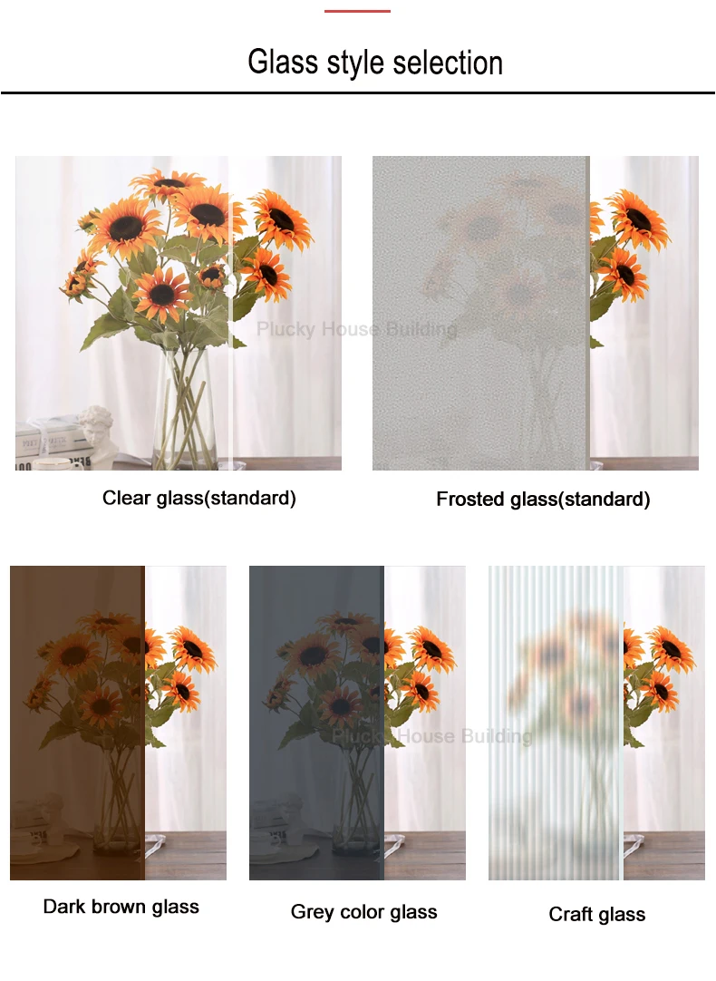 Modern Thermal break aluminium bifold door glass sliding folding door 