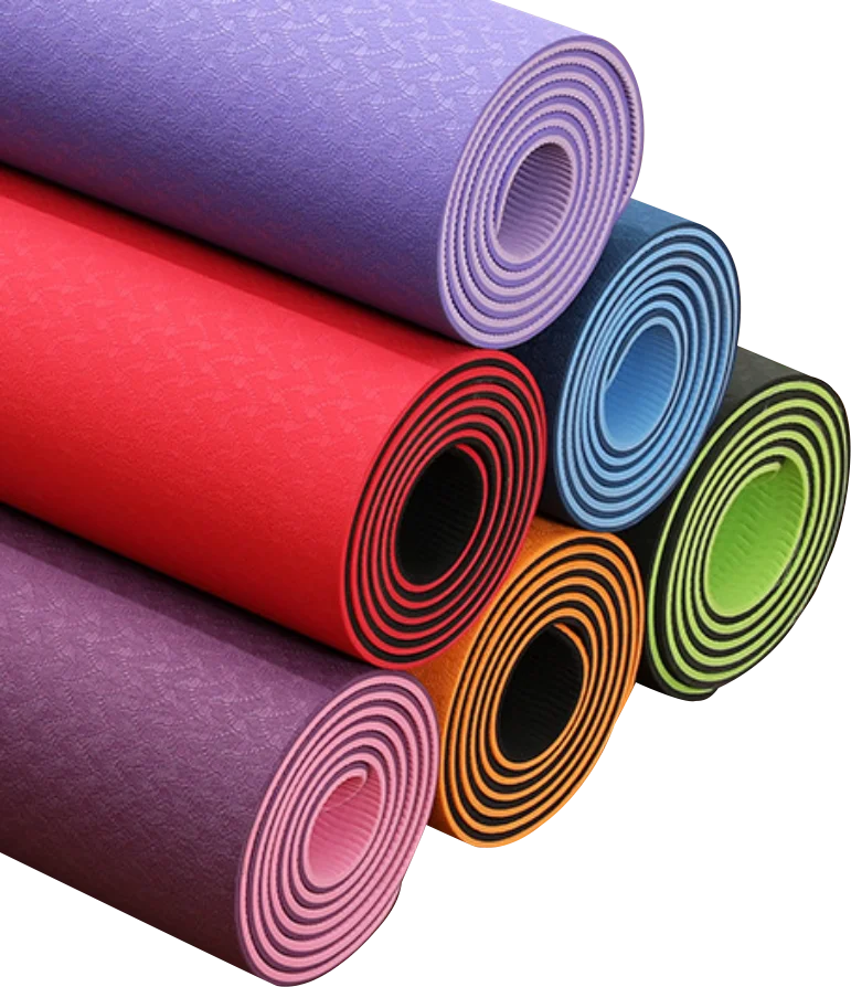 
Double-layer TPE Yoga Mat Custom Eco Friendly Wholesale Exercise Mats Print Anti Slip Hot Sale 6mm Thickness 