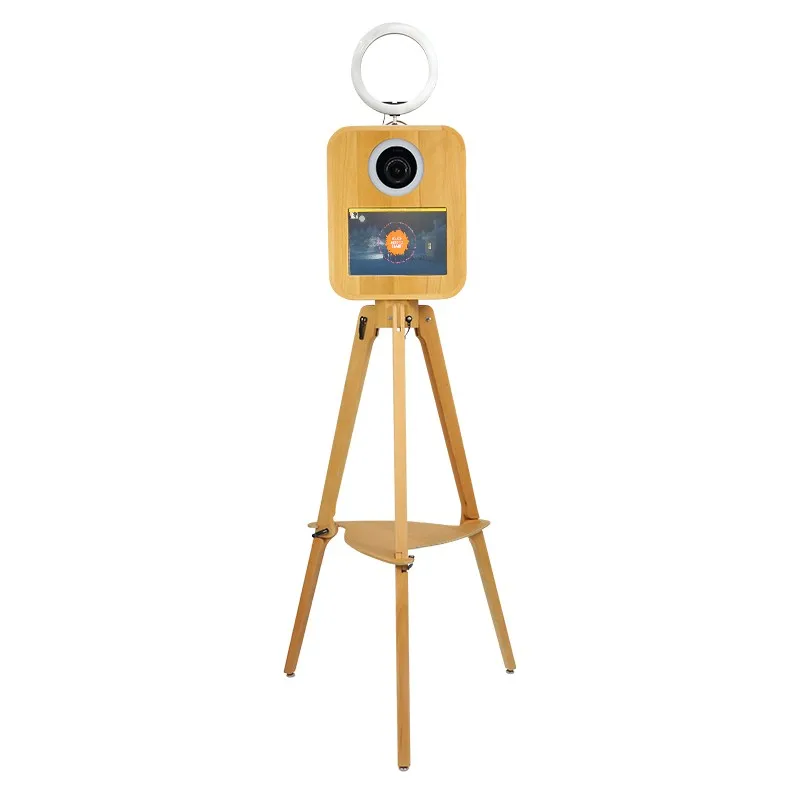 Portable DSLR Selfie Vintage Wooden  Photo Booth For events