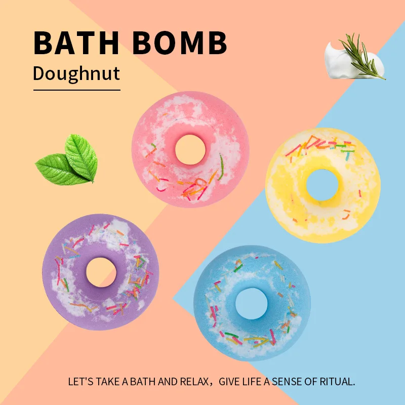 wholesale 110g donut shape bath bombs