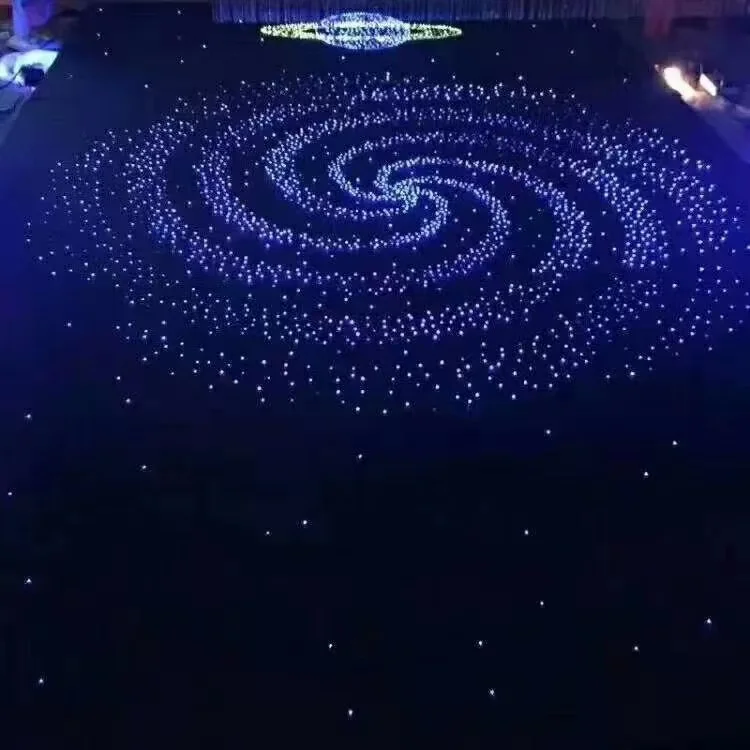 Led Fiber Optic Light Panel Starry Sky Panel Star Light 60*60Cm Polyester Acoustic Board Home Ceiling Fibre Optic Ceiling Light