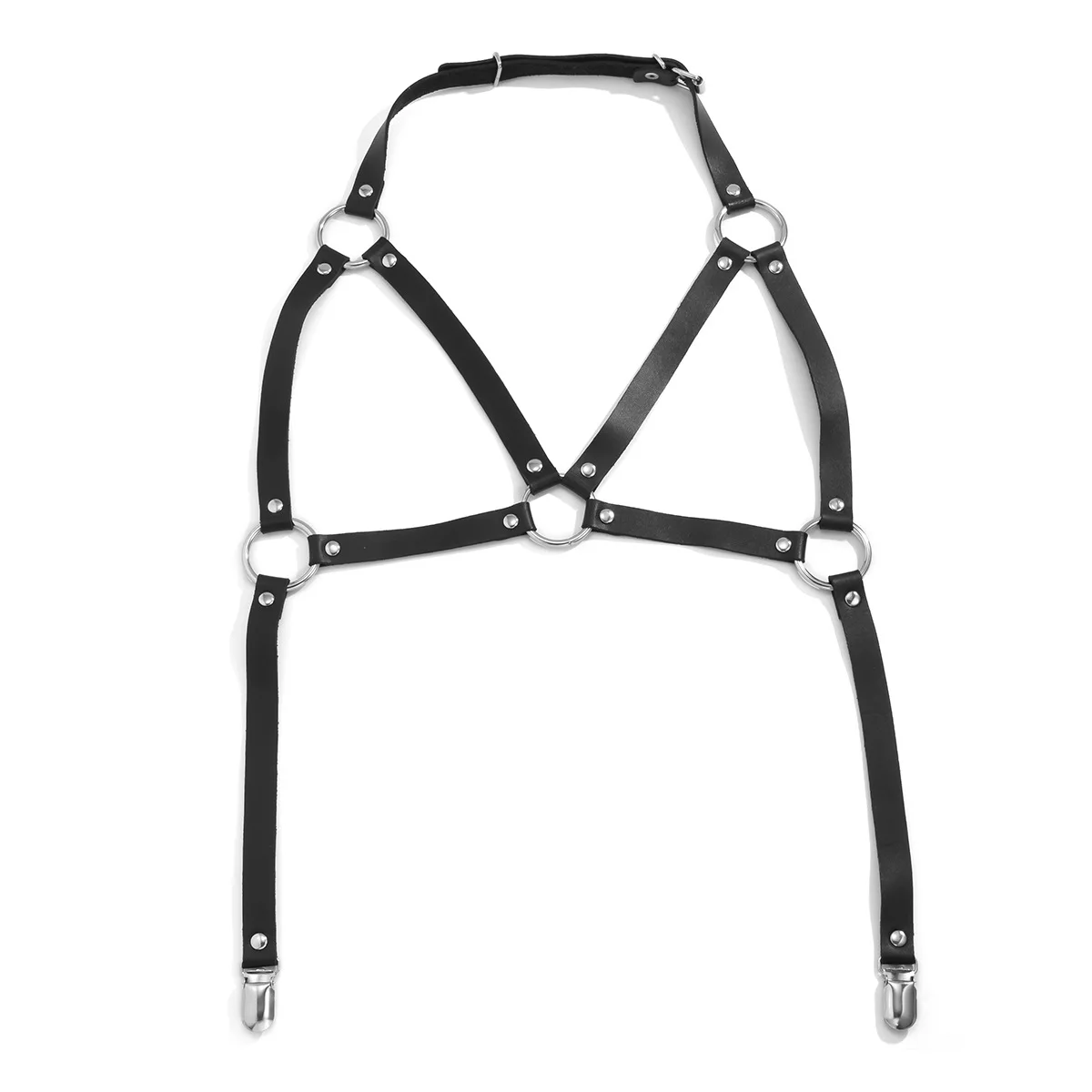 VLE Сексуальное Черное женское кожаная портупея подвязки Фетиш подвязка