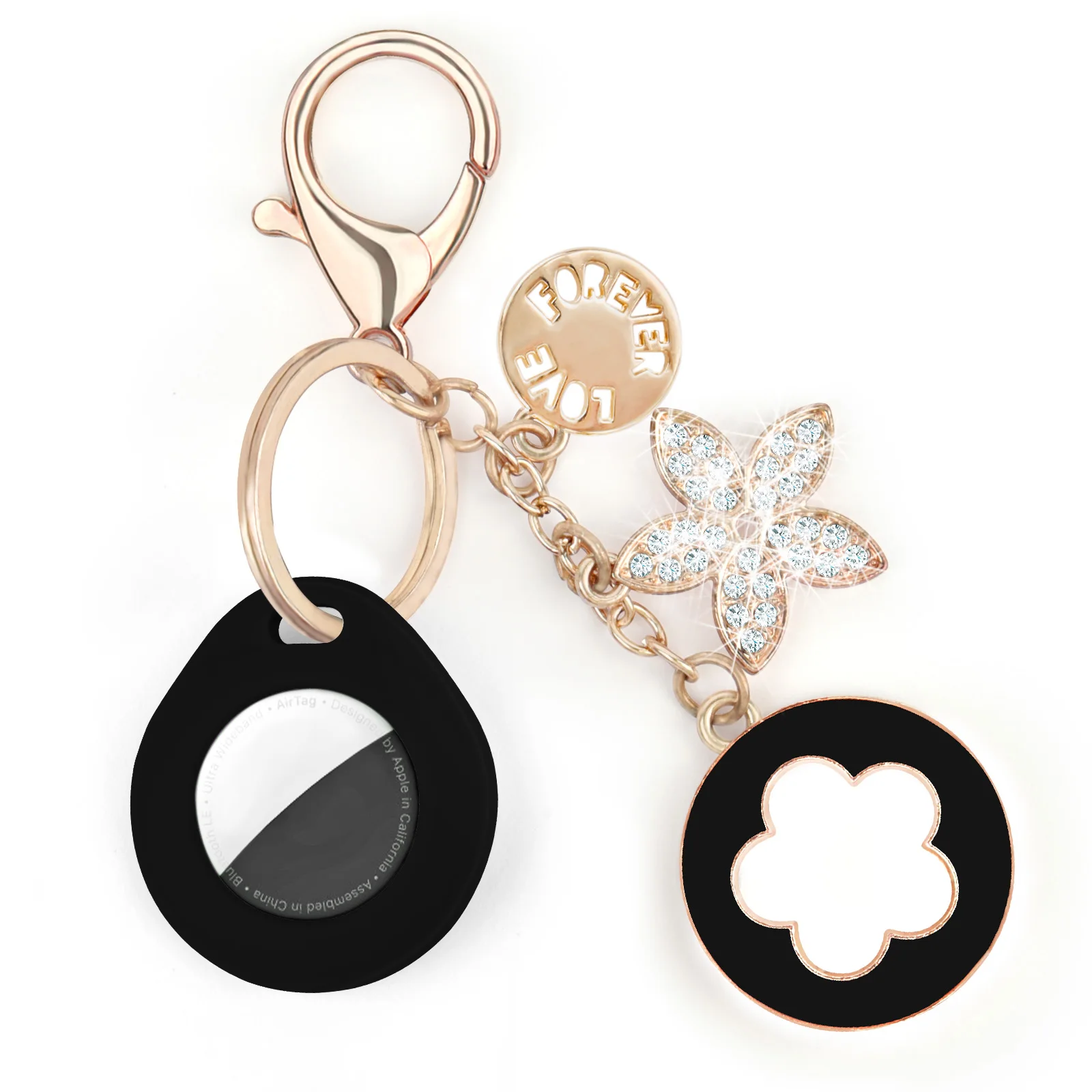 Secure Holder With Pendant Keychain For Apple Airtag Case Protective Cover Bumper Tracker Anti-Scratch Keychain Air Tag Case