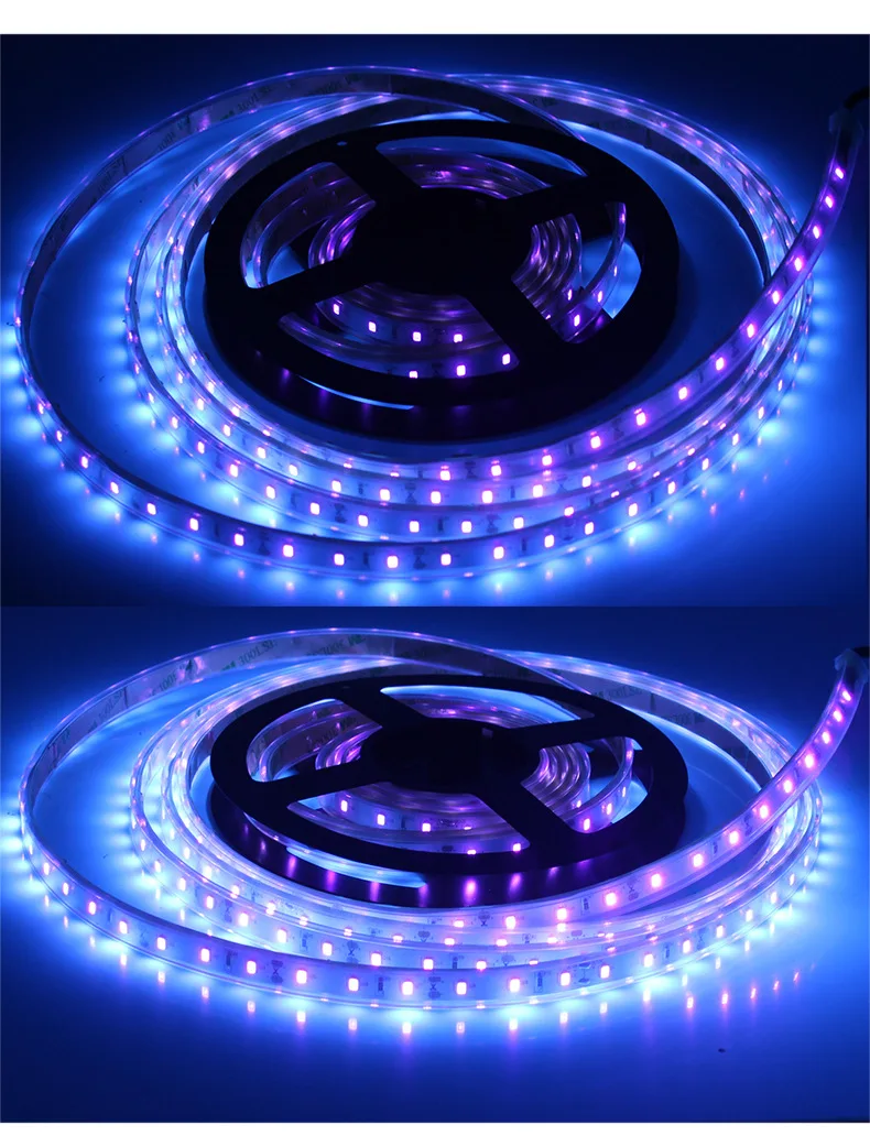 5 м 60 Вт яркий УФ черный свет Светодиодная лента Водонепроницаемая IP65 черный свет ночная светодиодная УФ-Гирлянда для вечеринки